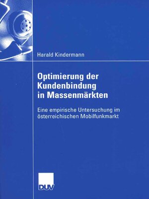 cover image of Optimierung der Kundenbindung in Massenmärkten